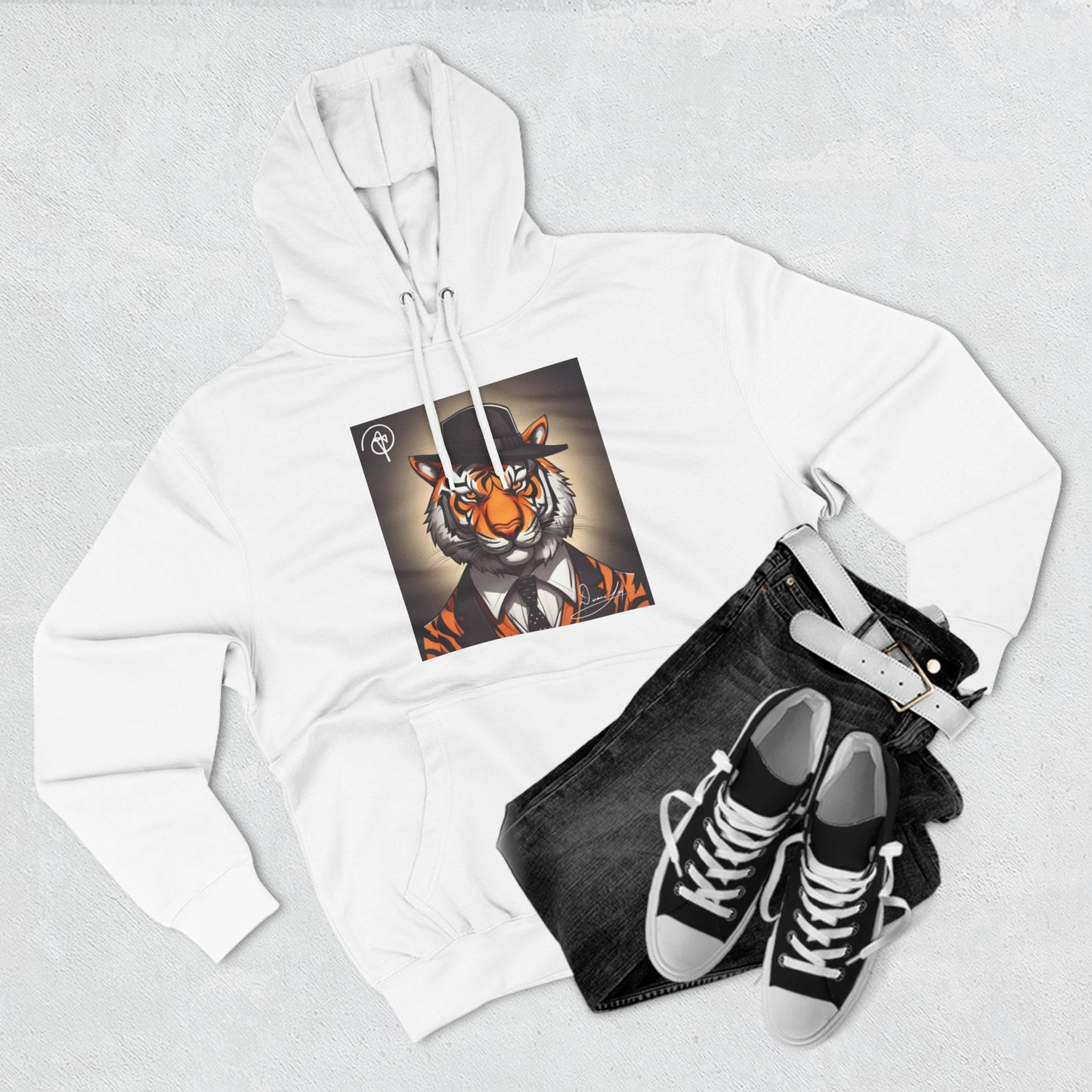 Three-Panel Tiger Fleece Hoodie