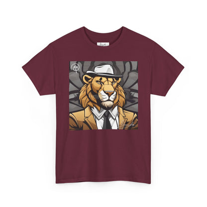 DuaneJay Lion Gangster Graphic Tee — powerful streetwear tee featuring a bold lion with gangster-inspired artistry, symbolizing strength, dominance, and signature style