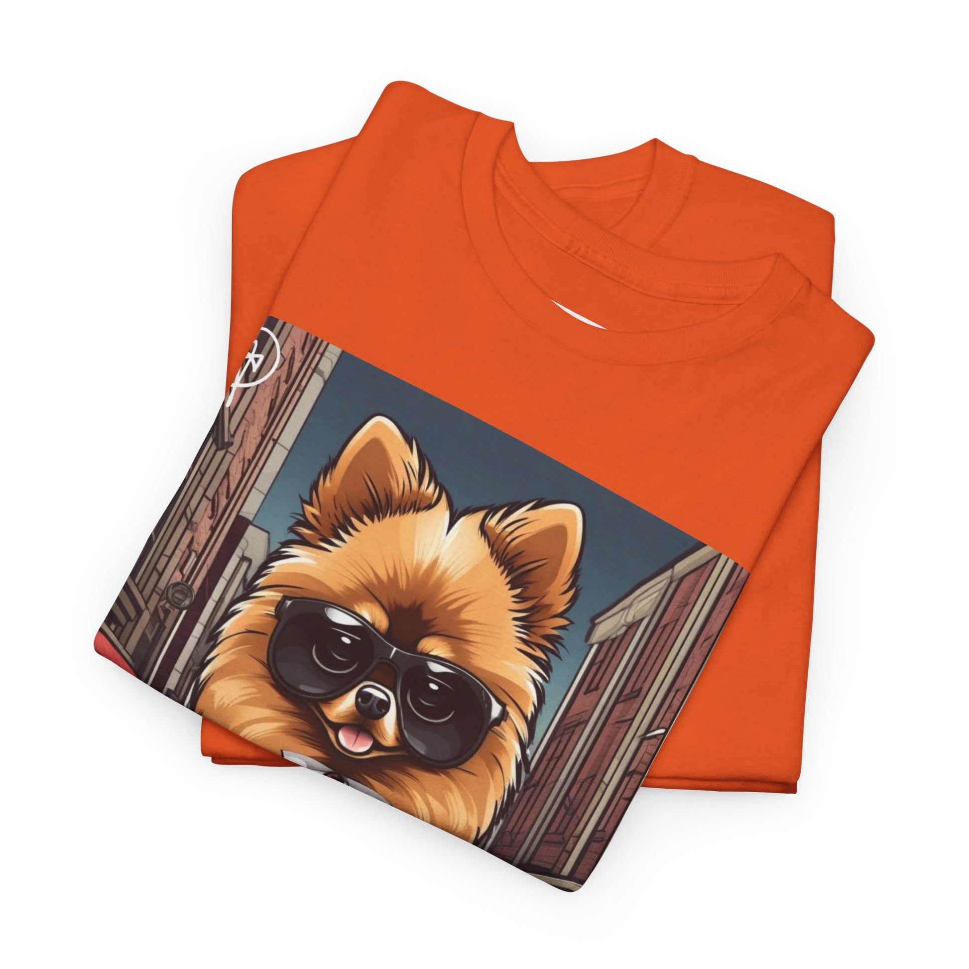 DuaneJay Pomeranian Business Dog T-Shirt — cute Pomeranian in suit graphic tee streetwear