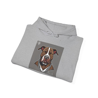 DuaneJay Pitbull Portrait Hoodie — premium streetwear pullover featuring a striking pitbull portrait graphic, crafted for dog lovers who wear their passion with bold confidence and signature DuaneJay Fashion style