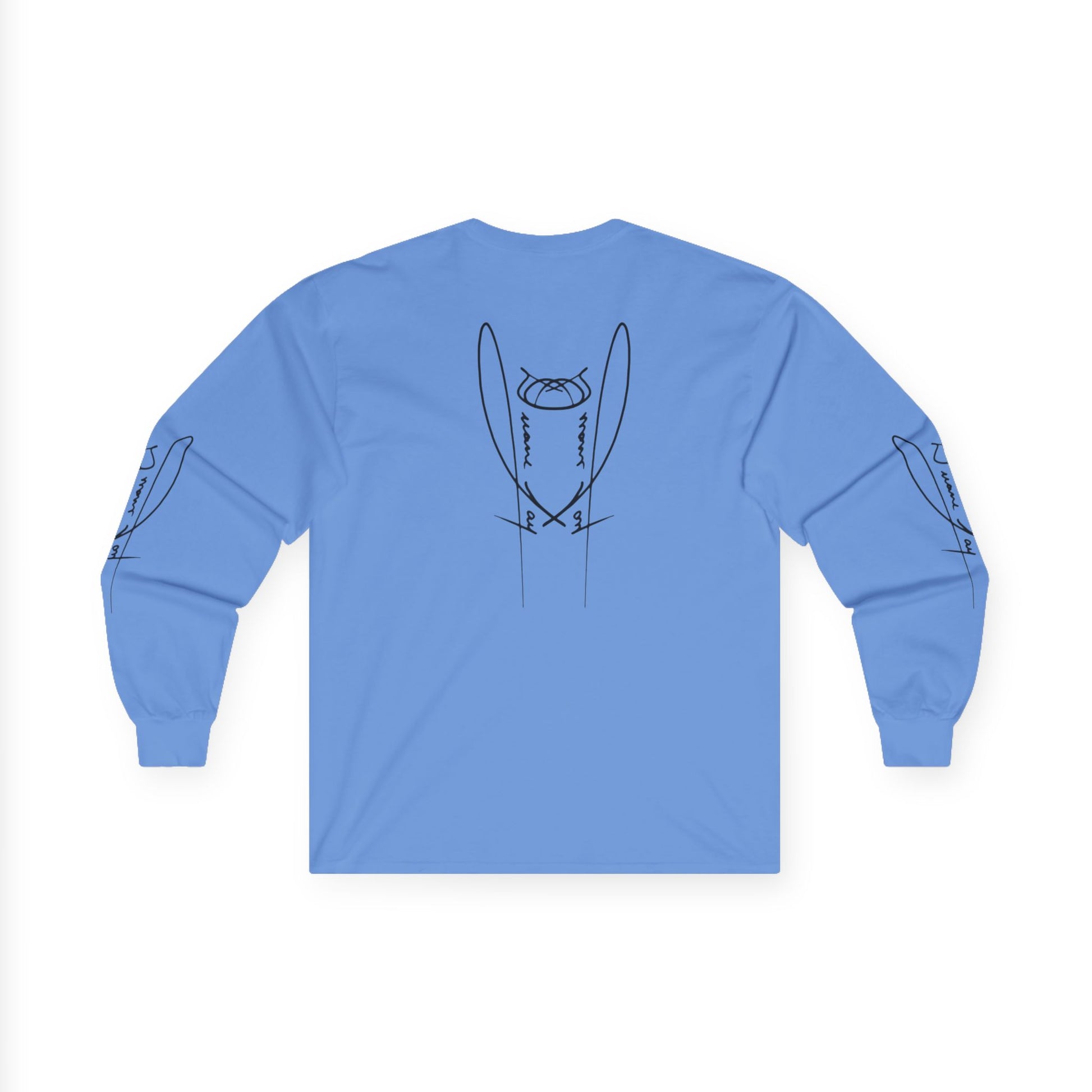 DuaneJay Signature Icon Long Sleeve Black Label — premium streetwear long sleeve featuring a bold black signature icon with an exclusive back design, crafted for comfort and style, the ultimate statement piece for those who live and breathe the DuaneJay Fashion lifestyle with confidence and distinction