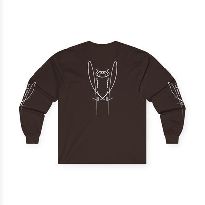 DuaneJay Signature Icon Long Sleeve White Label — premium streetwear long sleeve featuring a bold white signature icon with an exclusive back design, crafted for comfort and style, the ultimate statement piece for those who live and breathe the DuaneJay Fashion lifestyle with confidence and distinction