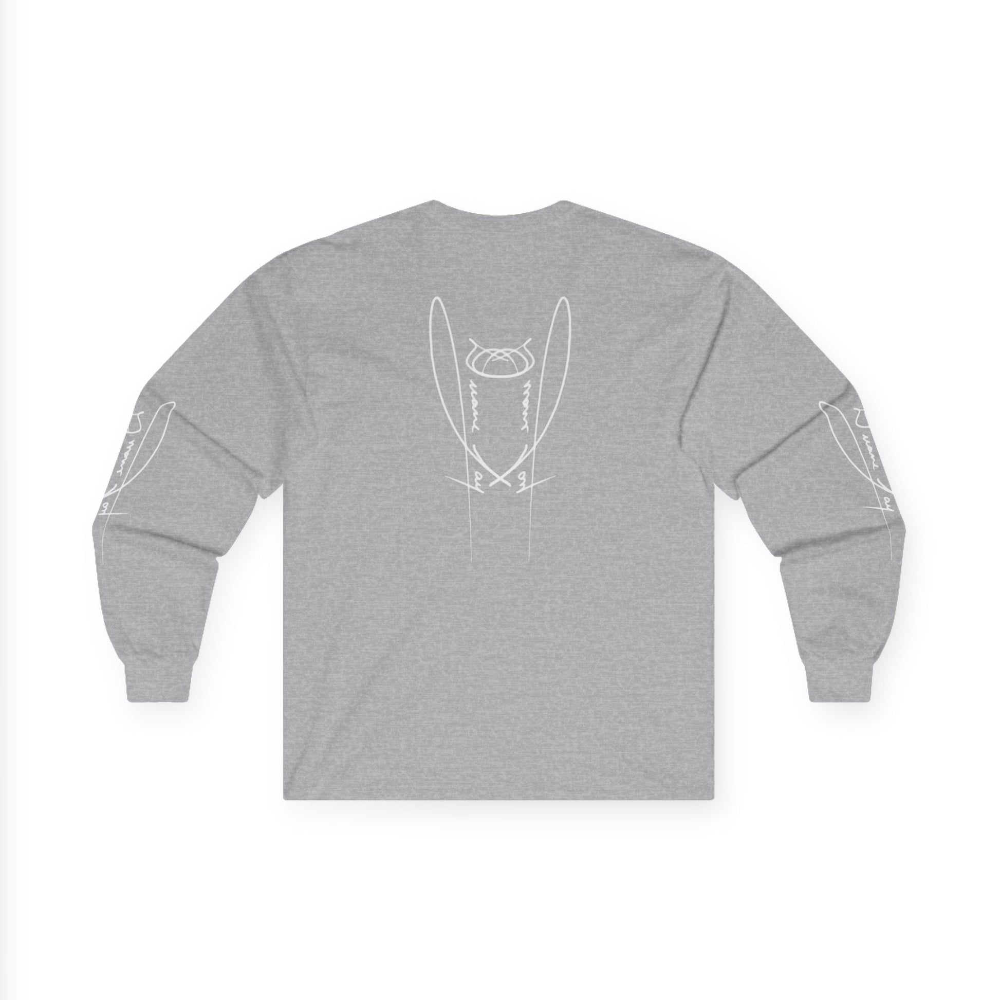 DuaneJay Signature Icon Long Sleeve White Label — premium streetwear long sleeve featuring a bold white signature icon with an exclusive back design, crafted for comfort and style, the ultimate statement piece for those who live and breathe the DuaneJay Fashion lifestyle with confidence and distinction