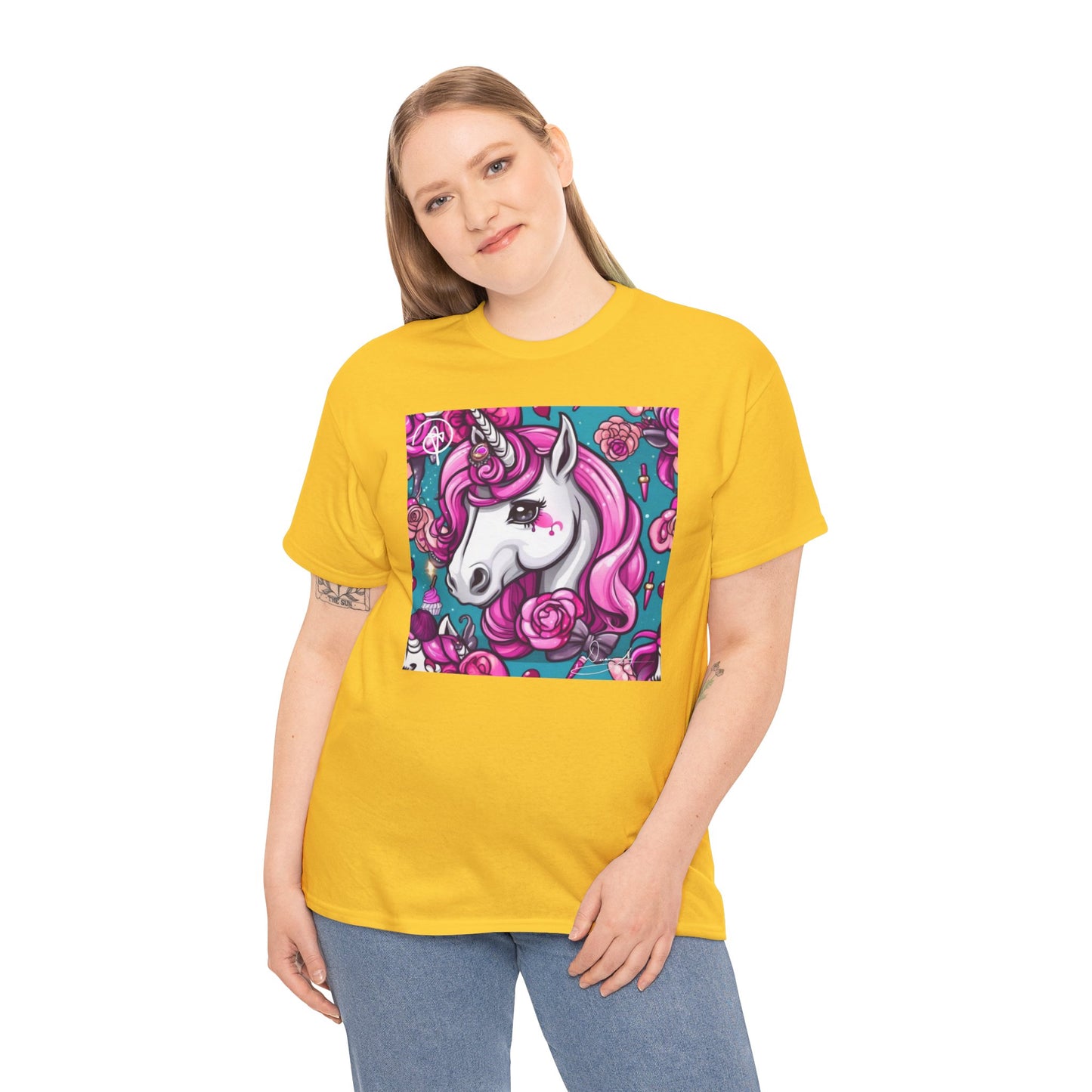 Adult Unisex Unicorn Heavy Cotton Tee