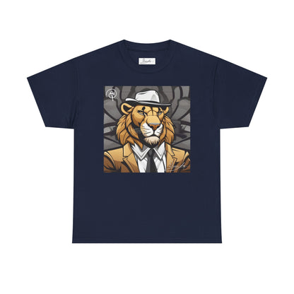 DuaneJay Lion Gangster Graphic Tee — powerful streetwear tee featuring a bold lion with gangster-inspired artistry, symbolizing strength, dominance, and signature style