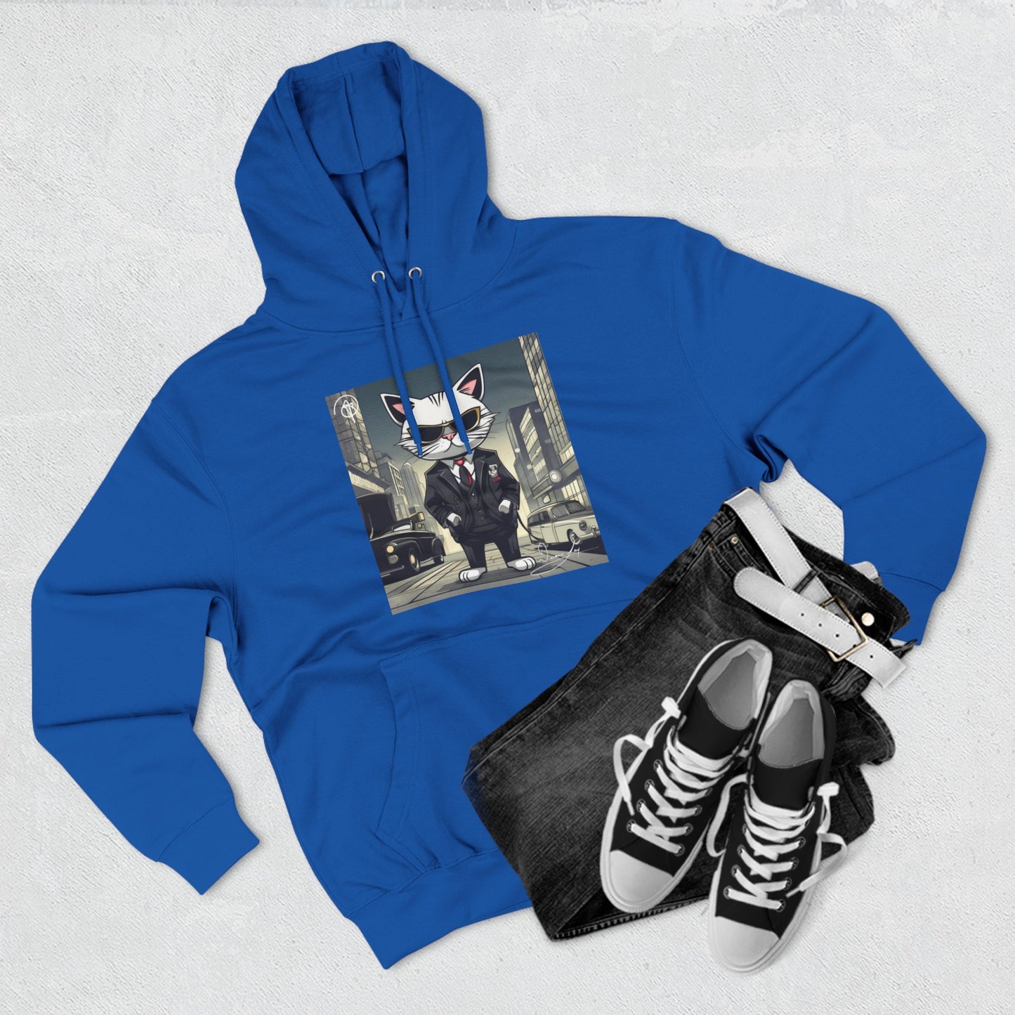 Three-Panel Cool-Cat Fleece Hoodie