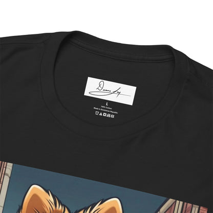 DuaneJay Pomeranian Business Dog T-Shirt — cute Pomeranian in suit graphic tee streetwear