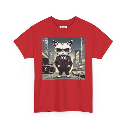 DuaneJay Cat Mafia Graphic Tee — cool cat in suit streetwear graphic tee