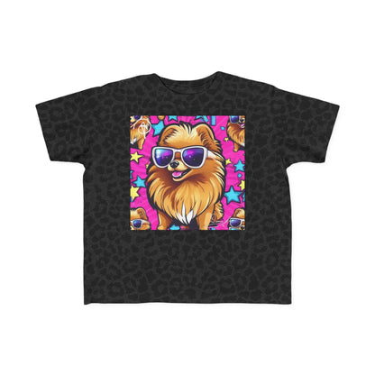 DuaneJay Toddler Tee Cool Pomeranian Sunglasses Graphic — adorable kids graphic tee featuring a cool Pomeranian rocking sunglasses, a fun and stylish streetwear-inspired look for the littlest members of the DuaneJay Fashion family