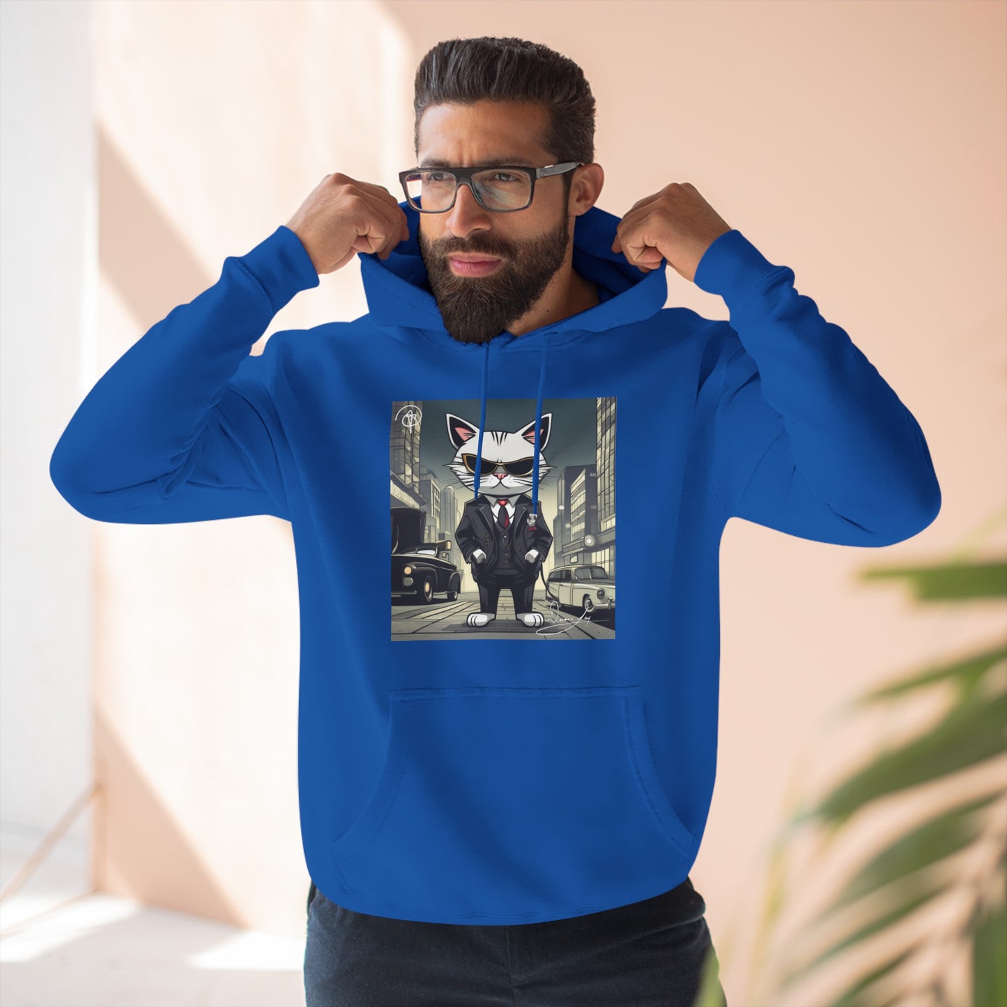 Three-Panel Cool-Cat Fleece Hoodie