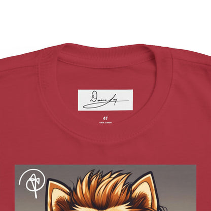 DuaneJay Cool Pomeranian Kids T-Shirt — fun kids graphic tee featuring an adorable Pomeranian rocking sunglasses and headphones, a bold and playful streetwear-inspired look for kids who carry the DuaneJay Fashion style with confidence