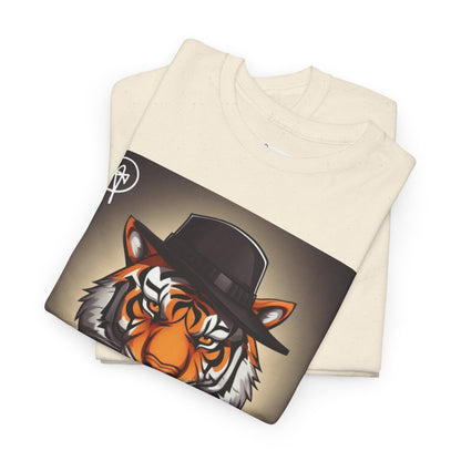 DuaneJay Tiger Gentleman T-Shirt — bold tiger graphic tee featuring a distinguished tiger in gentleman style, a powerful streetwear statement for those who wear confidence with class