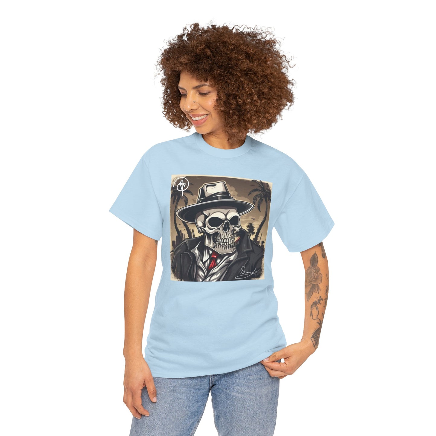 Unisex Boss Skeleton Heavy Cotton Tee