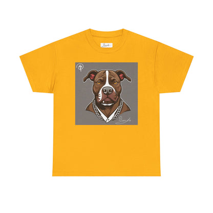 DuaneJay Pit Bull Portrait T-Shirt — stylish dog lover graphic tee streetwear