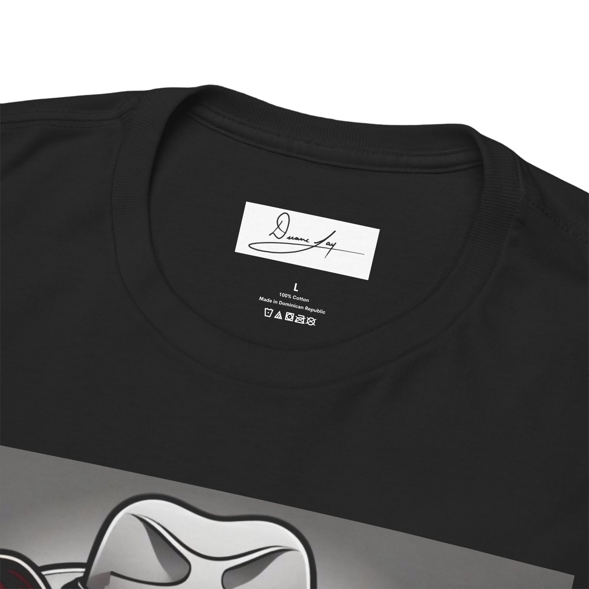 DuaneJay Gentleman Pitbull Tee — distinguished graphic tee featuring a dapper pitbull portrait blending elegance with bold streetwear energy for dog lovers with class and confidence