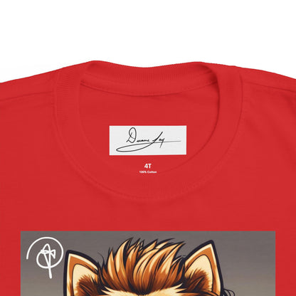 DuaneJay Cool Pomeranian Kids T-Shirt — fun kids graphic tee featuring an adorable Pomeranian rocking sunglasses and headphones, a bold and playful streetwear-inspired look for kids who carry the DuaneJay Fashion style with confidence