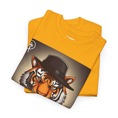 DuaneJay Tiger Gentleman T-Shirt — bold tiger graphic tee featuring a distinguished tiger in gentleman style, a powerful streetwear statement for those who wear confidence with class