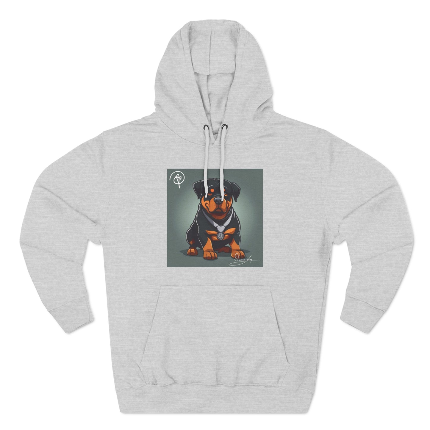 Three-Panel Rottweiler Fleece Hoodie