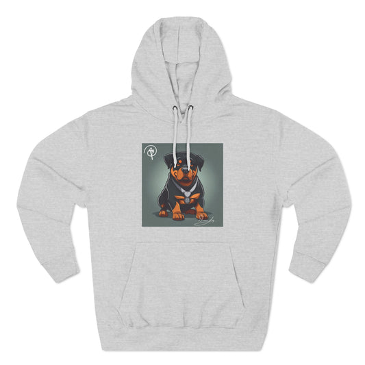 Three-Panel Rottweiler Fleece Hoodie