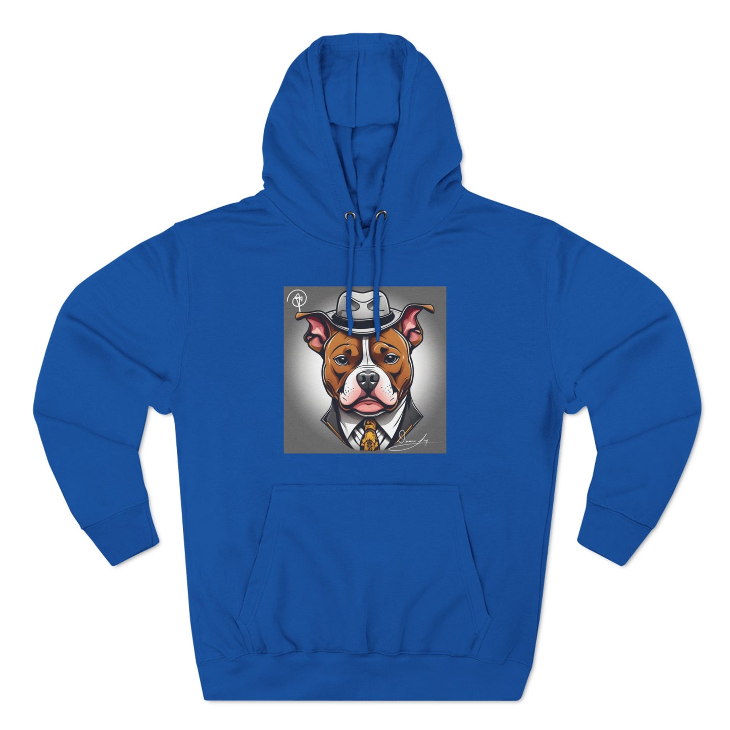 Three-Panel Lucky Pitbull Fleece Hoodie