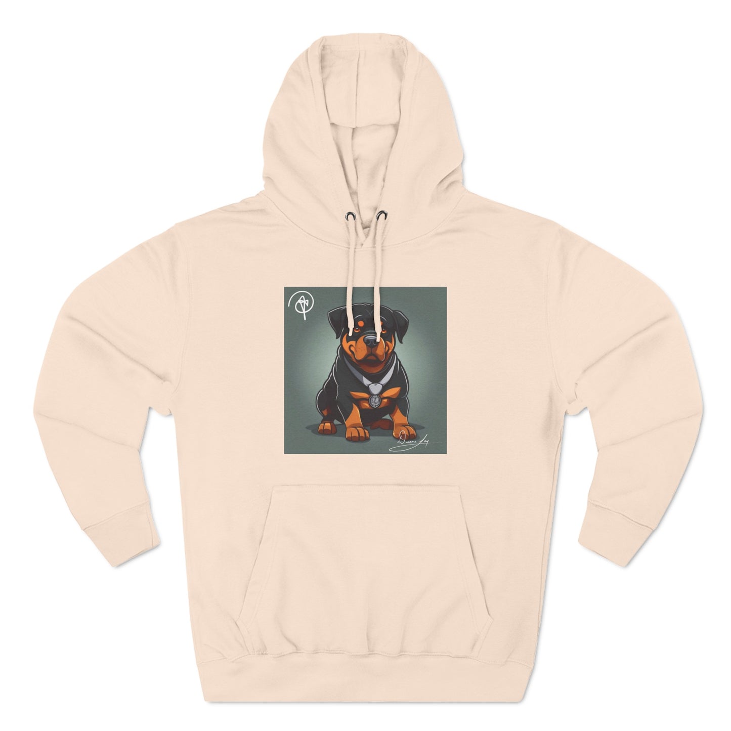 Three-Panel Rottweiler Fleece Hoodie