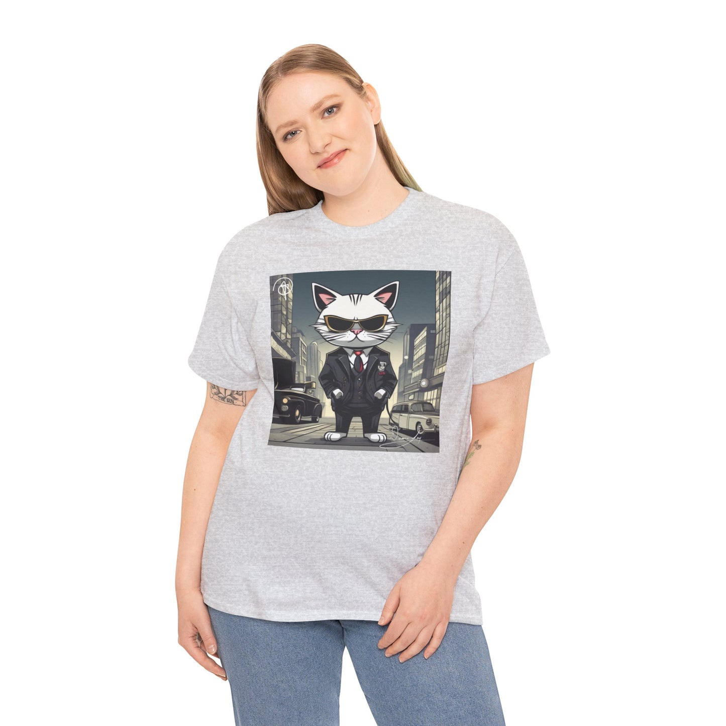 Unisex Cat Heavy Cotton Tee