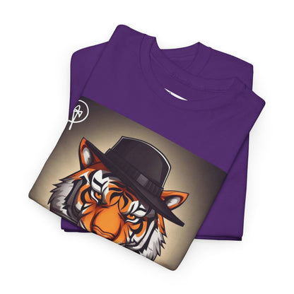 DuaneJay Tiger Gentleman T-Shirt — bold tiger graphic tee featuring a distinguished tiger in gentleman style, a powerful streetwear statement for those who wear confidence with class