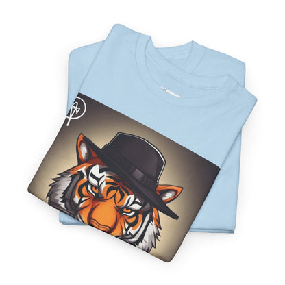 DuaneJay Tiger Gentleman T-Shirt — bold tiger graphic tee featuring a distinguished tiger in gentleman style, a powerful streetwear statement for those who wear confidence with class