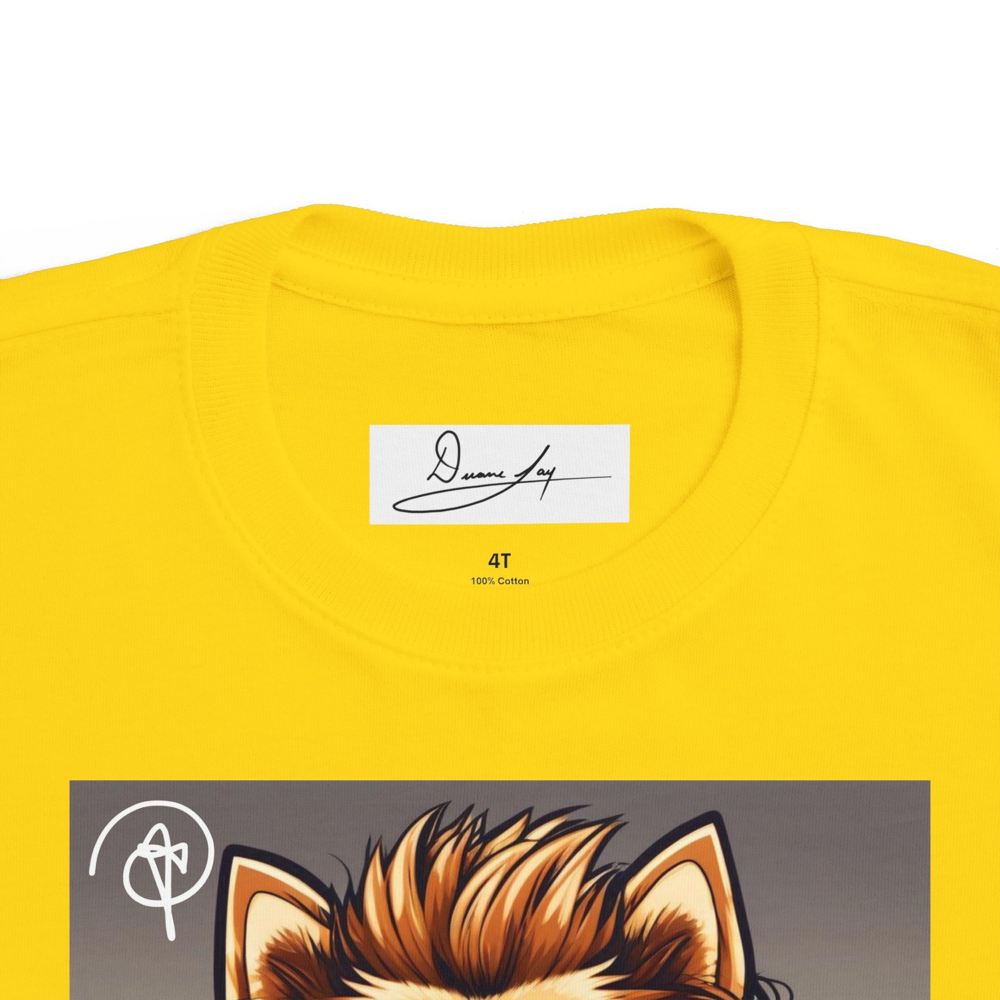 DuaneJay Cool Pomeranian Kids T-Shirt — fun kids graphic tee featuring an adorable Pomeranian rocking sunglasses and headphones, a bold and playful streetwear-inspired look for kids who carry the DuaneJay Fashion style with confidence
