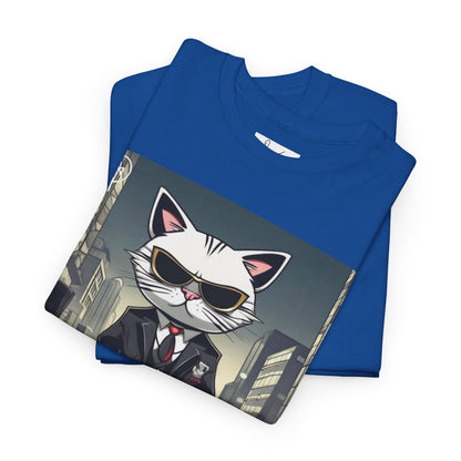 DuaneJay Cat Mafia Graphic Tee — cool cat in suit streetwear graphic tee