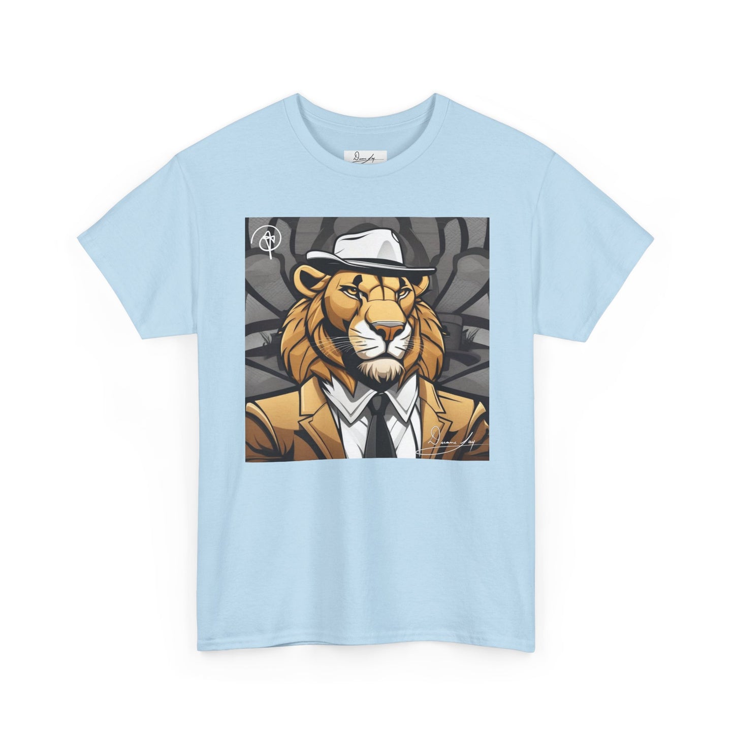 DuaneJay Lion Gangster Graphic Tee — powerful streetwear tee featuring a bold lion with gangster-inspired artistry, symbolizing strength, dominance, and signature style