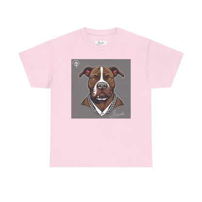 DuaneJay Pit Bull Portrait T-Shirt — stylish dog lover graphic tee streetwear