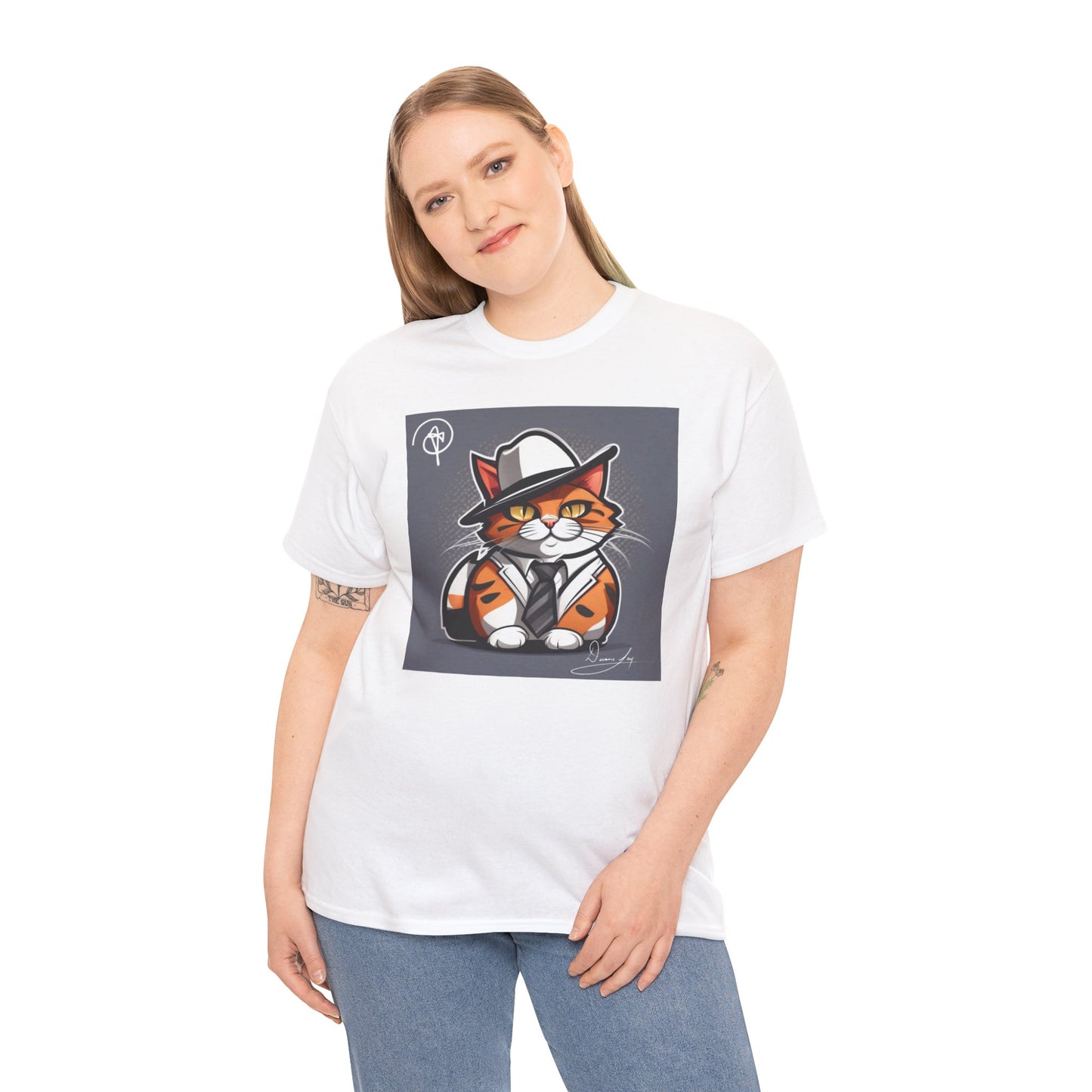 Unisex Cat Heavy Cotton Tee