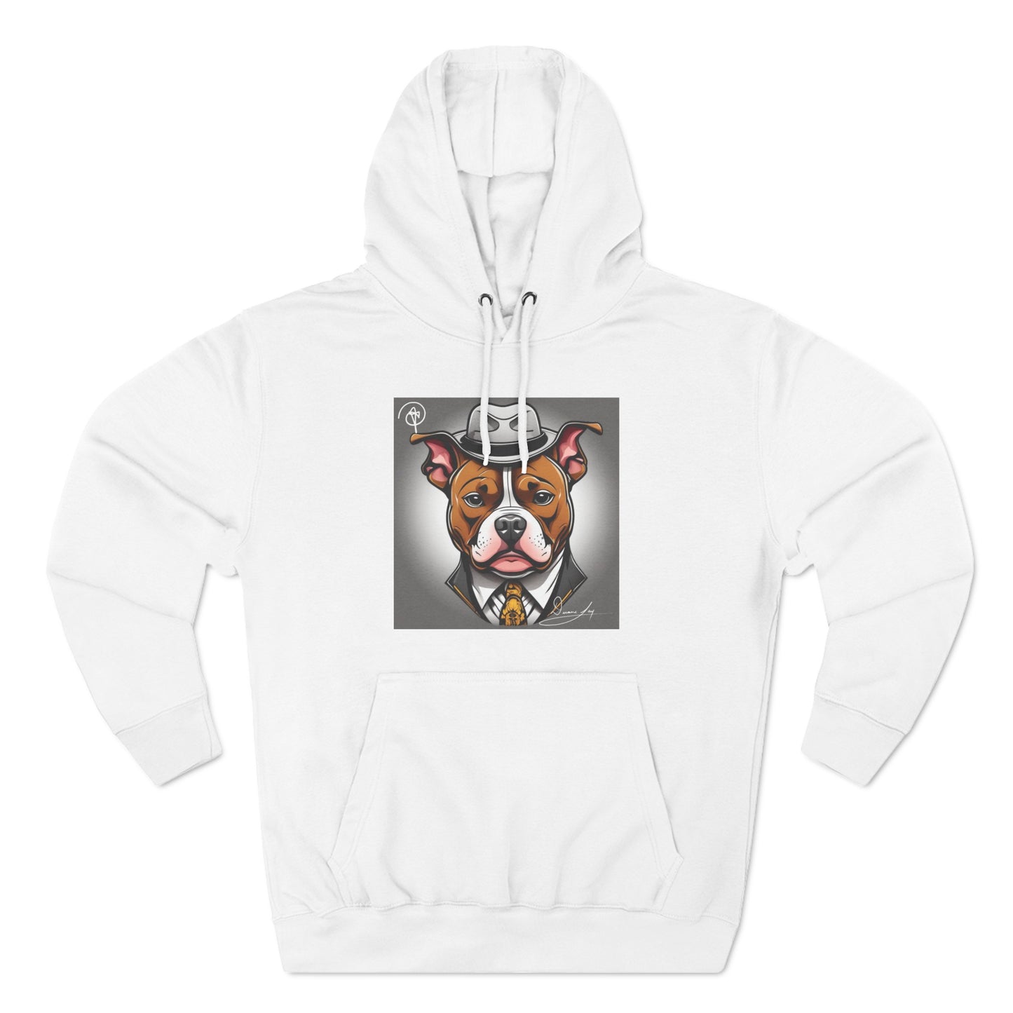 Three-Panel Lucky Pitbull Fleece Hoodie