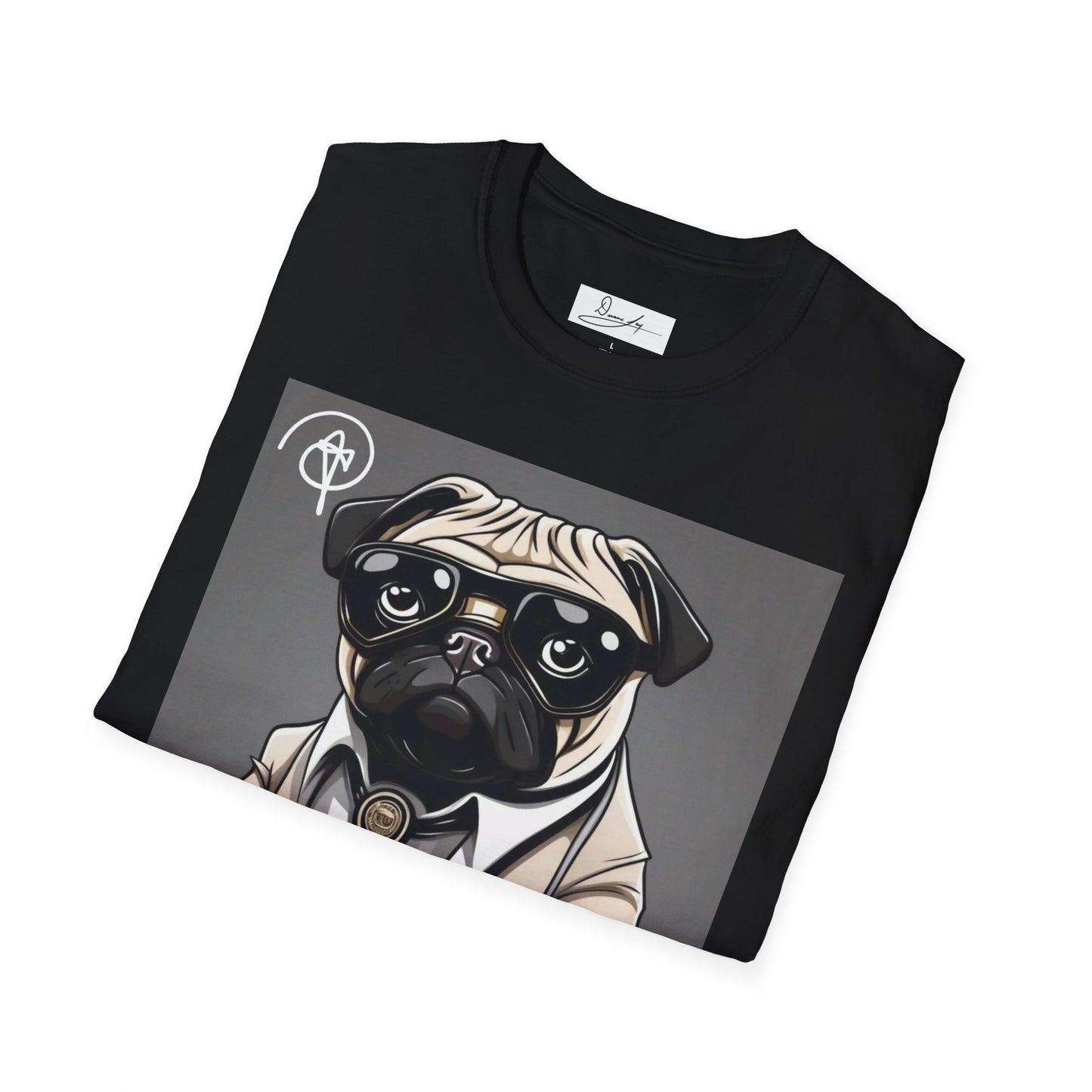 DuaneJay Pug Detective T-Shirt — cute Sherlock dog graphic tee streetwear