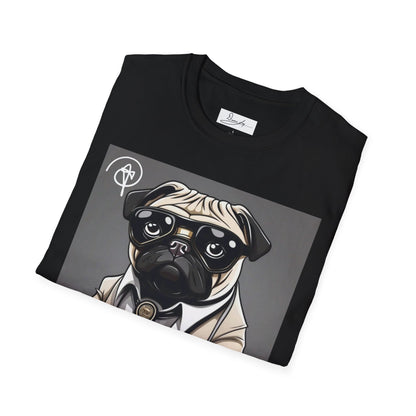 DuaneJay Pug Detective T-Shirt — cute Sherlock dog graphic tee streetwear