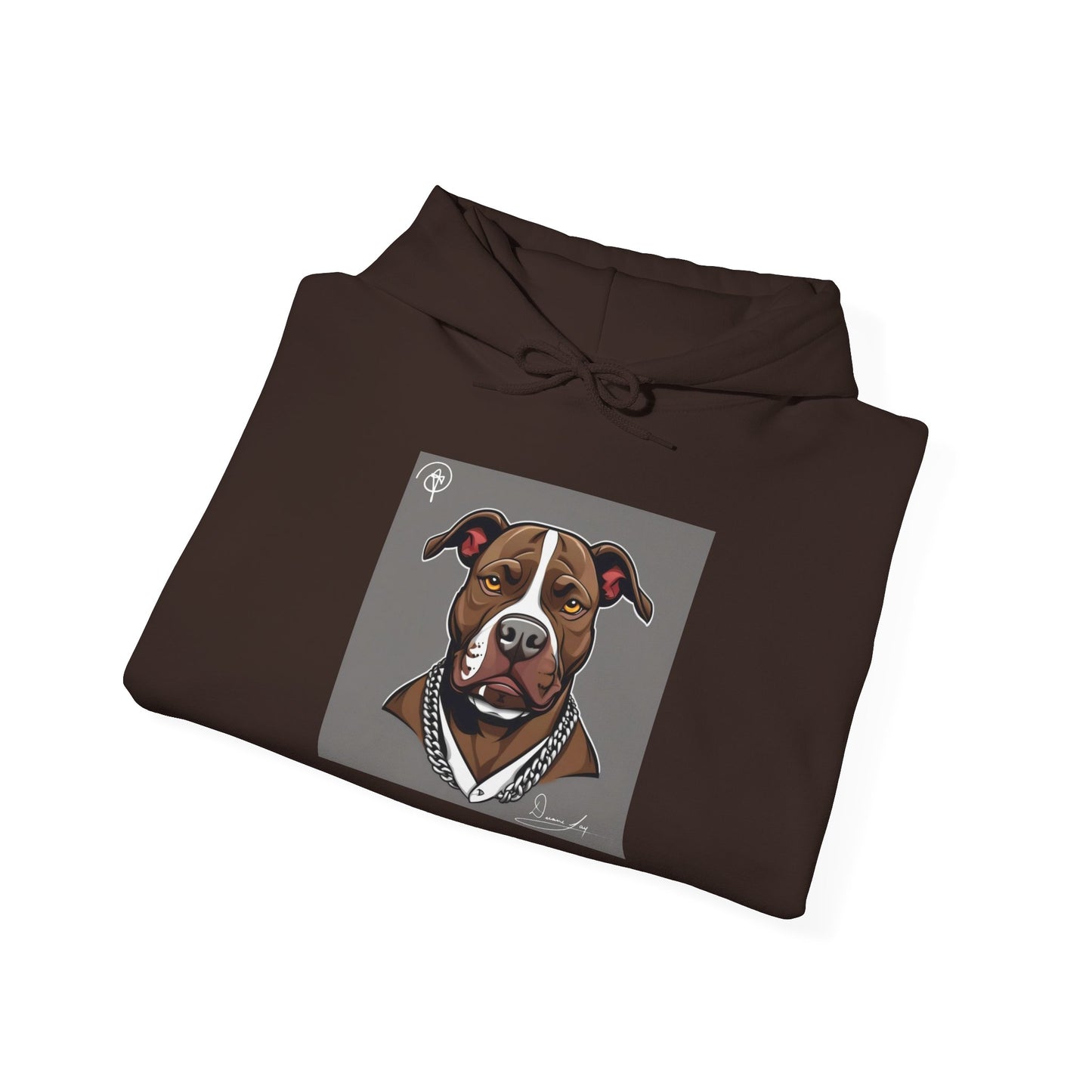 DuaneJay Pitbull Portrait Hoodie — premium streetwear pullover featuring a striking pitbull portrait graphic, crafted for dog lovers who wear their passion with bold confidence and signature DuaneJay Fashion style