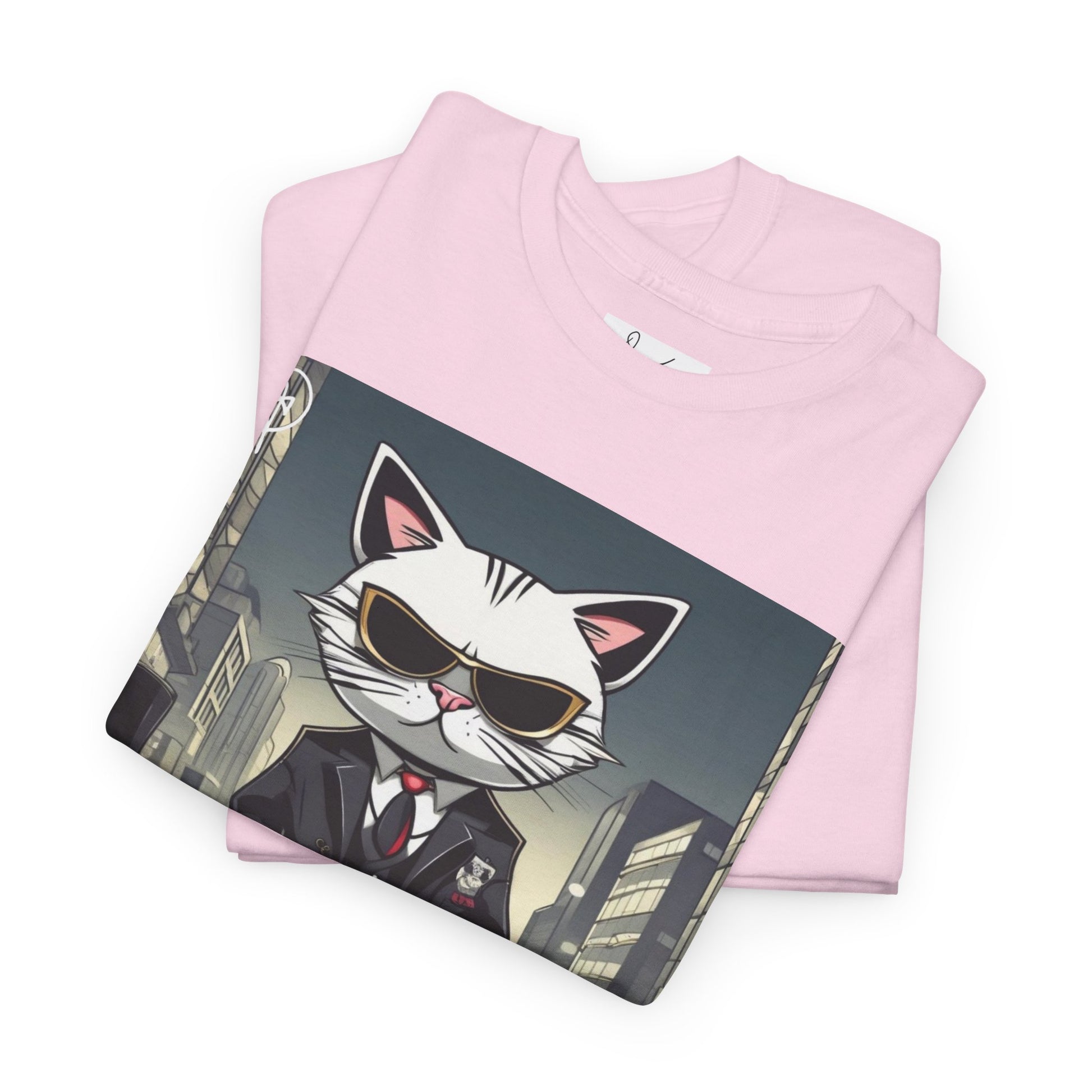 DuaneJay Cat Mafia Graphic Tee — cool cat in suit streetwear graphic tee