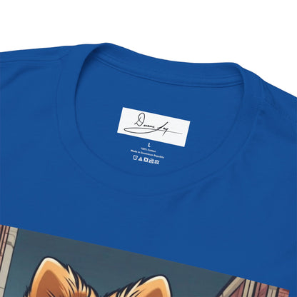 DuaneJay Pomeranian Business Dog T-Shirt — cute Pomeranian in suit graphic tee streetwear
