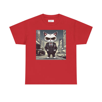 DuaneJay Cat Mafia Graphic Tee — cool cat in suit streetwear graphic tee