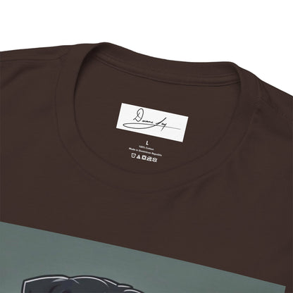 DuaneJay Rottweiler Puppy Portrait T-Shirt — charming graphic tee featuring an adorable Rottweiler puppy rendered in stunning artistic detail, a perfect blend of cuteness and signature streetwear style for devoted dog lovers