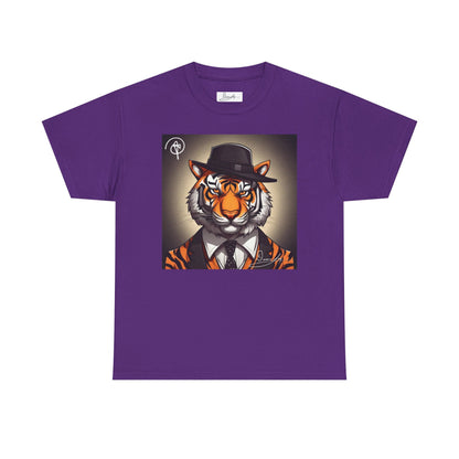 DuaneJay Tiger Gentleman T-Shirt — bold tiger graphic tee featuring a distinguished tiger in gentleman style, a powerful streetwear statement for those who wear confidence with class