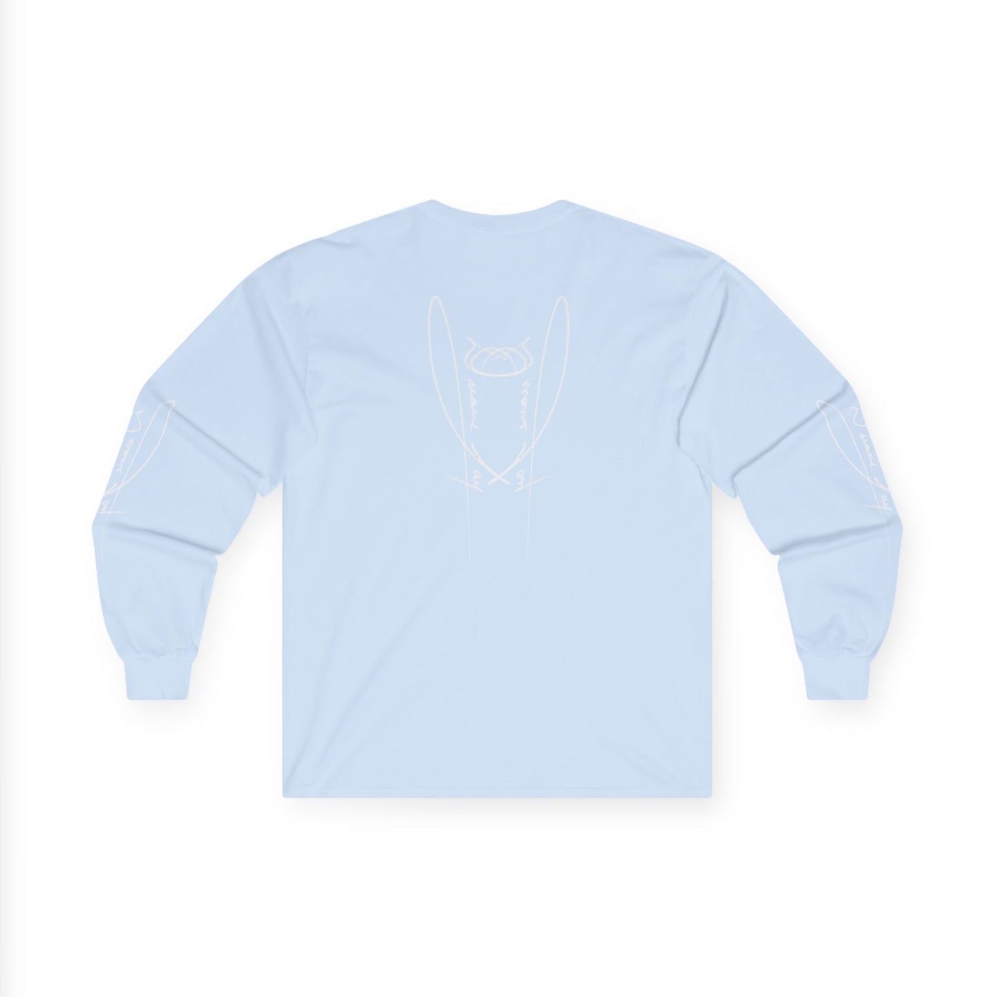DuaneJay Signature Icon Long Sleeve White Label — premium streetwear long sleeve featuring a bold white signature icon with an exclusive back design, crafted for comfort and style, the ultimate statement piece for those who live and breathe the DuaneJay Fashion lifestyle with confidence and distinction
