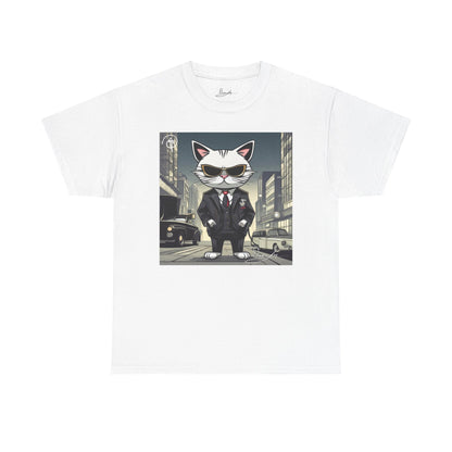 DuaneJay Cat Mafia Graphic Tee — cool cat in suit streetwear graphic tee