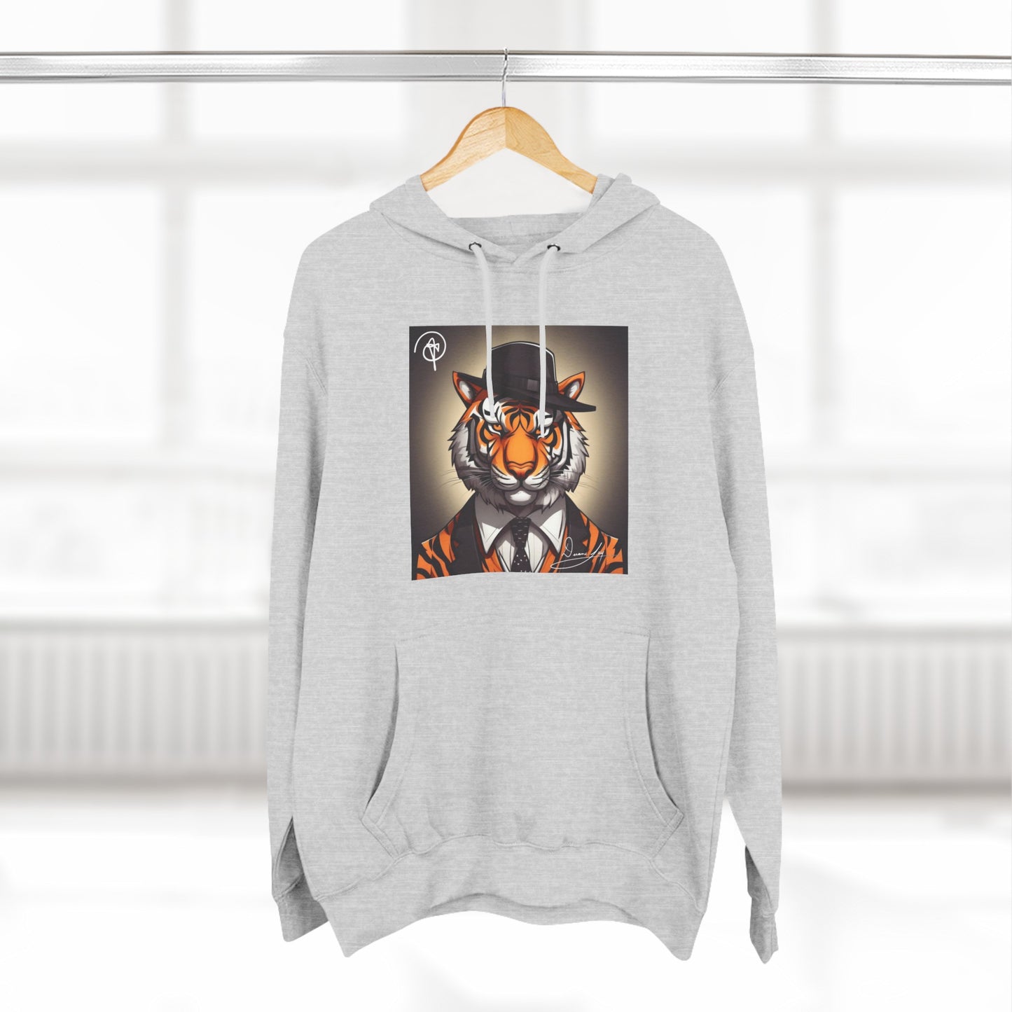 Three-Panel Tiger Fleece Hoodie