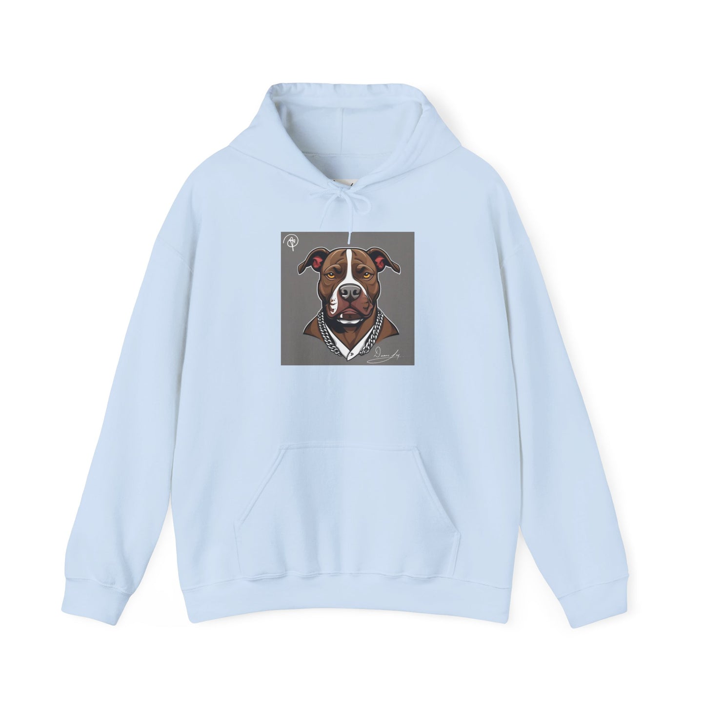 DuaneJay Pitbull Portrait Hoodie — premium streetwear pullover featuring a striking pitbull portrait graphic, crafted for dog lovers who wear their passion with bold confidence and signature DuaneJay Fashion style