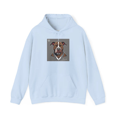 DuaneJay Pitbull Portrait Hoodie — premium streetwear pullover featuring a striking pitbull portrait graphic, crafted for dog lovers who wear their passion with bold confidence and signature DuaneJay Fashion style