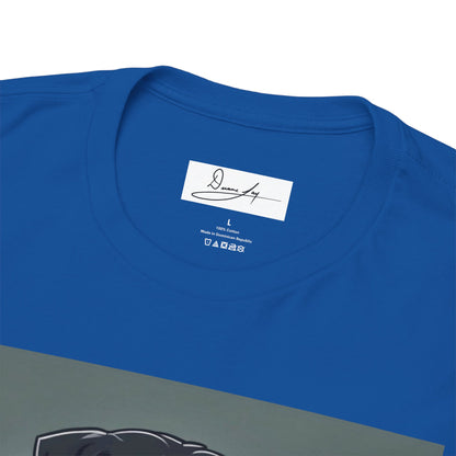 DuaneJay Rottweiler Puppy Portrait T-Shirt — charming graphic tee featuring an adorable Rottweiler puppy rendered in stunning artistic detail, a perfect blend of cuteness and signature streetwear style for devoted dog lovers
