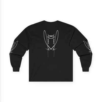 DuaneJay Signature Icon Long Sleeve White Label — premium streetwear long sleeve featuring a bold white signature icon with an exclusive back design, crafted for comfort and style, the ultimate statement piece for those who live and breathe the DuaneJay Fashion lifestyle with confidence and distinction