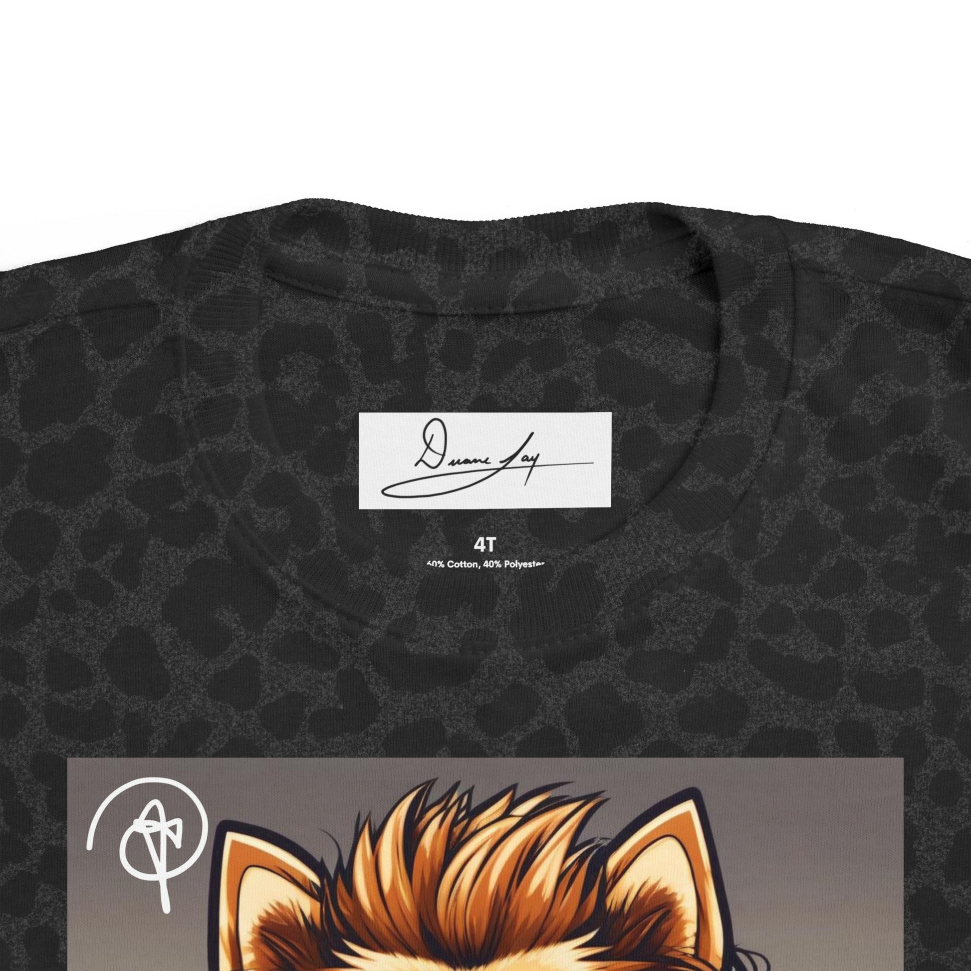 DuaneJay Cool Pomeranian Kids T-Shirt — fun kids graphic tee featuring an adorable Pomeranian rocking sunglasses and headphones, a bold and playful streetwear-inspired look for kids who carry the DuaneJay Fashion style with confidence